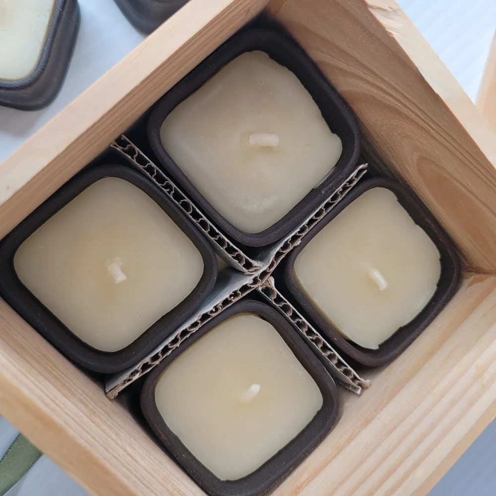 Williams Sonoma Vintage Limited Edition Votive Candle Set Wood‎ Box Set of 8 NEW